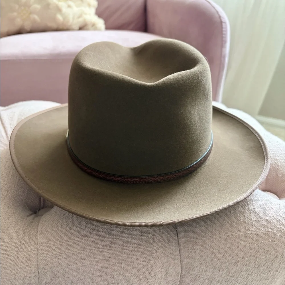 Stetson Roadster Walnut Brown Wool Felt Ranch Hat- Sz 7 3/8 - New With Tags! - Picture 7 of 9